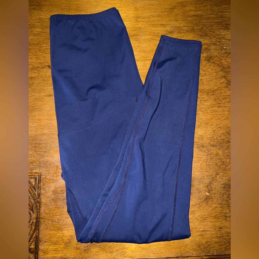 Poshdivah Maternity Leggings with Pockets-Navy Blue